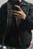 WHIM NASA美式飛行員男士夾克外套男冬2026春秋季休閑衣服男生冬款加絨皮衣 黑色 L （建議120-140斤） 曬單實(shí)拍圖