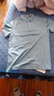 恒源祥100%棉短袖T恤男士翻領(lǐng)絲光棉夏季薄款透氣POLO體恤衫 淺蘭  曬單實(shí)拍圖
