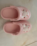 牧童兒童拖鞋夏男寶寶洞洞鞋軟底女童卡通洗澡嬰幼兒家居鞋萌兔粉140 曬單實(shí)拍圖