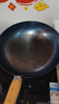 章丘鐵鍋正宗手工鍛打鐵鍋無(wú)涂層物理不粘鍋炒鍋老式家用炒菜鍋廚具輕音 標準版古法烤藍（已干燒） 32cm 曬單實(shí)拍圖