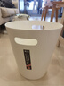茶花（CHAHUA）垃圾桶簡(jiǎn)約桌面垃圾紙簍家用客廳廚房桌面衛生間分類(lèi)垃圾筒 無(wú)蓋 白色大號 8.3L 曬單實(shí)拍圖