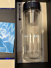 萬(wàn)象（WANXIANG）雙層玻璃杯V33RL時(shí)尚便攜禮盒裝藍黑色泡茶杯480ML居家帶濾網(wǎng)水杯 曬單實(shí)拍圖