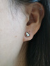 中國黃金（CHINA GOLD）愛(ài)心耳釘女銀心動(dòng)耳環(huán)時(shí)尚簡(jiǎn)約心形情人情人節生日禮物送女朋友 愛(ài)心耳釘 曬單實(shí)拍圖