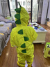 牧萌兒童雨衣男童連體套裝防水全身幼兒園女孩小童 活力黃恐龍 L 曬單實(shí)拍圖