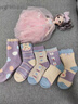 棉奇熊兒童毛圈襪女童冬季加厚加絨襪子女孩棉質(zhì)秋冬中筒棉襪5雙-Q1加厚 曬單實(shí)拍圖