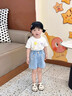班喜迪女童牛仔短褲夏季2026新款洋氣女寶寶薄款冰絲褲兒童寬松褲子夏裝 花朵 80 曬單實(shí)拍圖