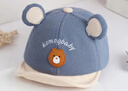 愛(ài)寶適嬰兒帽子春秋款兒童鴨舌帽新生兒遮陽(yáng)帽寶寶棒球帽 藍小熊 S560 曬單實(shí)拍圖