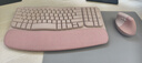 羅技（Logitech）Wave Combo 無(wú)線(xiàn)人體工學(xué)鍵鼠套裝 垂直鼠標 無(wú)線(xiàn)藍牙鼠標 辦公鍵盤(pán) 無(wú)線(xiàn)鍵盤(pán) 藍牙鍵盤(pán) 粉色 曬單實(shí)拍圖