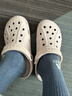 CROCS卡駱馳洞洞鞋貝雅洞洞鞋輕便運動(dòng)鞋耐磨一腳蹬拖鞋休閑鞋|10126 裸粉-6PI 37 /38(230mm) 曬單實(shí)拍圖