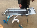 原始人燒烤爐戶(hù)外不銹鋼燒烤架 家用烤肉架便攜碳烤爐 暢烤套餐：【304不銹鋼烤網(wǎng)】加厚烤爐+16件套 曬單實(shí)拍圖