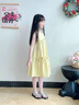 G.duck小黃鴨童裝女童連衣裙夏季2026新款A字裙兒童裙子夏天棉布裙女孩 黃色 120 建議5~6歲（110-120cm） 曬單實(shí)拍圖