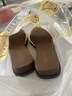 細細條（XIXITIAO）夏季外穿時(shí)尚拼色坡跟防滑一字拖女休閑百搭方頭涼拖鞋ins 白棕色【時(shí)尚百搭拼色】 36-37 【標準碼】 曬單實(shí)拍圖