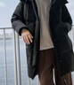 波司登冬羽絨服男女情侶同款寬松中長(cháng)款時(shí)尚脫卸帽面包服外套 曬單實(shí)拍圖