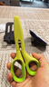 得力（deli）兒童剪刀不粘膠特氟龍小剪刀安全防銹小學(xué)生圓頭美工剪刀文具一年級幼兒園3-6歲 綠色6074-S 曬單實(shí)拍圖