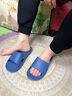 潔麗雅（Grace）足弓支撐拖鞋男士夏季2026新款居家室內按摩浴室洗澡防滑涼拖鞋女 藏青色 42-43 【適合41-42碼】 曬單實(shí)拍圖