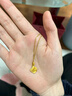 中國黃金（CHINA GOLD）18k金項鏈黃金項鏈素鏈肖邦鏈au750金鏈子女款送女友老婆生日禮物 18K金肖邦鏈【黃色約1.03g】 曬單實(shí)拍圖