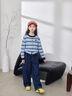 艾卡諾 I.KARNOW女童早春套裝兒童春秋韓系穿搭毛衣牛仔褲2026新款春裝中大童褲子 10383藍色 140 曬單實(shí)拍圖
