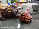 璽翰雅（ROYHOYE）宜興原礦紫砂金蟾茶寵名家陳洪軍手工茶玩三足金蟾蜍擺件精品可養 大小通吃金蟾（名家陳洪軍作品） 曬單實(shí)拍圖
