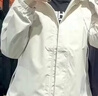 北面（The North Face）硬殼沖鋒衣女Antora防水防風(fēng)透氣連帽夾克保暖|8DFA QLI/米白色 M /160 曬單實(shí)拍圖