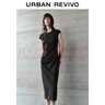 UR2025夏季新款女裝簡(jiǎn)約休閑褶皺后開(kāi)衩連衣裙UWM750045 曬單實(shí)拍圖