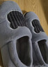 京東京造家居包腳棉拖鞋冬季室內防臭防滑保暖厚底踩屎感男款 灰色42-43 曬單實(shí)拍圖