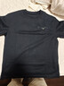 布先生布先生廓形裝飾口袋設計短袖重磅T恤男長(cháng)絨棉 石墨黑  M (170)  曬單實(shí)拍圖