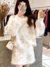 LEDP溫柔慵懶風(fēng)雪花針織套裝女秋冬甜美百搭毛衣半身裙兩件套甜美 白色上衣+半身裙 高質(zhì)量款 L 建議105-5斤 曬單實(shí)拍圖