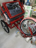 飛鴿新款老年人力三輪車(chē)腳蹬腳踏腳踩車(chē)自行車(chē)輕便小型老人代步車(chē)成人 酒紅色18寸 碟剎-加大座椅 曬單實(shí)拍圖