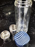 膳魔師（THERMOS）雙層玻璃杯茶杯耐熱水杯男女士過(guò)濾網(wǎng)泡茶杯TCGA/GB/GDGE-400ml TCGB-400 藍色BL 400ml 曬單實(shí)拍圖