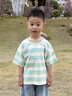 嘟嘟家【云朵T】?jì)和瘲l紋短袖T恤夏款男童圓領(lǐng)上衣夏裝女童彩色衣服童裝 綠色系條紋 110 曬單實(shí)拍圖