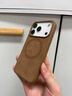 sixiongshuma小羊皮適用蘋(píng)果17promax手機殼新款磁吸iPhone16保護套真皮質(zhì)簡(jiǎn)約高級感15全包防摔14磨砂13超薄12 典雅棕 iPhone 17 Pro Max 曬單實(shí)拍圖
