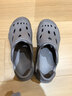 京東京造等高線(xiàn)洞洞鞋涼鞋透氣拖鞋男防滑外穿戶(hù)外沙灘水泥灰42 曬單實(shí)拍圖