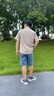 日系短袖襯衫男生夏季薄款冰絲襯衣工裝寸衫休閑外套寬松上衣 淺灰色 玖度  A203  3XL 曬單實(shí)拍圖