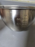 國風(fēng)304不銹鋼盆食品級洗水果瀝水籃新款家用廚房打蛋盆帶刻度料理盆 304料理碗14cm+瀝水籃14cm 曬單實(shí)拍圖