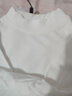 初徑純棉螺紋長(cháng)袖恤半高領(lǐng)打底衫女春秋內搭洋氣修身顯瘦百搭上衣服 白色 L 建議95-110斤 曬單實(shí)拍圖