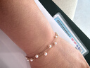 大溪地18K金淡水珍珠手鏈 3-4mm正圓高亮滿(mǎn)天星珍珠手串節日禮物送女生 曬單實(shí)拍圖