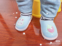 牧童寶寶拖鞋男女童靜音室內居家鞋軟底可愛(ài)卡通嬰兒棉拖鞋 小熊藍140 曬單實(shí)拍圖