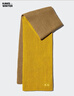 優(yōu)衣庫男裝女裝KAWS HEATTECH針織圍巾485257 44 亮黃色 均碼(180 × 25 cm) 曬單實(shí)拍圖
