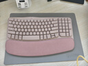 羅技（Logitech）Wave Combo 無(wú)線(xiàn)人體工學(xué)鍵鼠套裝 垂直鼠標 無(wú)線(xiàn)藍牙鼠標 辦公鍵盤(pán) 無(wú)線(xiàn)鍵盤(pán) 藍牙鍵盤(pán) 粉色 曬單實(shí)拍圖