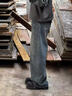 普戈斯230斤胖子闊腿牛仔褲男加肥加大碼寬松百搭休閑褲秋冬潮直筒長(cháng)褲 復古藍 3XL 160-180斤 曬單實(shí)拍圖