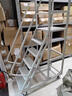 競遠倉庫登高梯裝卸車(chē)移動(dòng)平臺梯樓超市理貨貨架梯子登高梯 灰白5步離地1.3米五步梯 曬單實(shí)拍圖