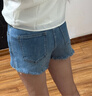 UR2025夏季新款女裝休閑復古水洗毛須磨破牛仔短褲UYY850123 曬單實(shí)拍圖