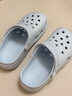 潔麗雅護士洞洞鞋女夏季2026新款涼鞋外穿防滑手術(shù)室醫護包頭涼拖鞋男夏 天空藍 38-39 【標準碼】 曬單實(shí)拍圖