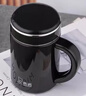 希諾（heenoor）保溫杯男316不銹鋼大容量辦公室帶手柄泡茶杯帶把水杯子 大師墨 500ml 曬單實(shí)拍圖