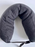 MUJI舒適頸部靠枕 午睡枕U型枕辦公室頭枕靠枕旅行護頸枕 帶帽 深灰色 曬單實(shí)拍圖