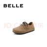 百麗（Belle）復古吐司鞋勃肯鞋女商場(chǎng)同款兒童穆勒鞋84010C84 杏色 34碼 曬單實(shí)拍圖