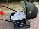 qborn白鹿新生兒小孩米色嬰兒車(chē)高景觀(guān)雙向輕便折疊寶寶兒童推車(chē)三合一 曜石黑 曬單實(shí)拍圖