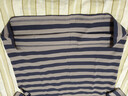 皮爾卡丹（pierre cardin）精梳棉條紋短袖T恤男2025夏季新款休閑百搭圓領(lǐng)半袖男裝體恤上衣 杏灰色 L 170建議體重120-135斤 曬單實(shí)拍圖