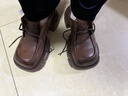 佐塞斯（ZUOSAISI）品牌皮鞋女厚底牛皮樂(lè )福鞋女2025春季新品女鞋復古英倫風(fēng)單鞋女 棕色 39 曬單實(shí)拍圖