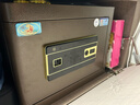 虎牌【重型加厚小鋼炮】虎牌保險柜小型CSP（原3C）認證 防火家用辦公電子密碼保險箱全鋼可入墻 30cm高-咖色 指紋款（鑰匙/密碼/指紋解鎖） 曬單實(shí)拍圖